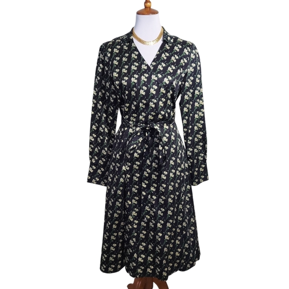 Brooks Brothers Zac Posen Floral Wrap Midi Dress Workwear - Picture 4 of 14
